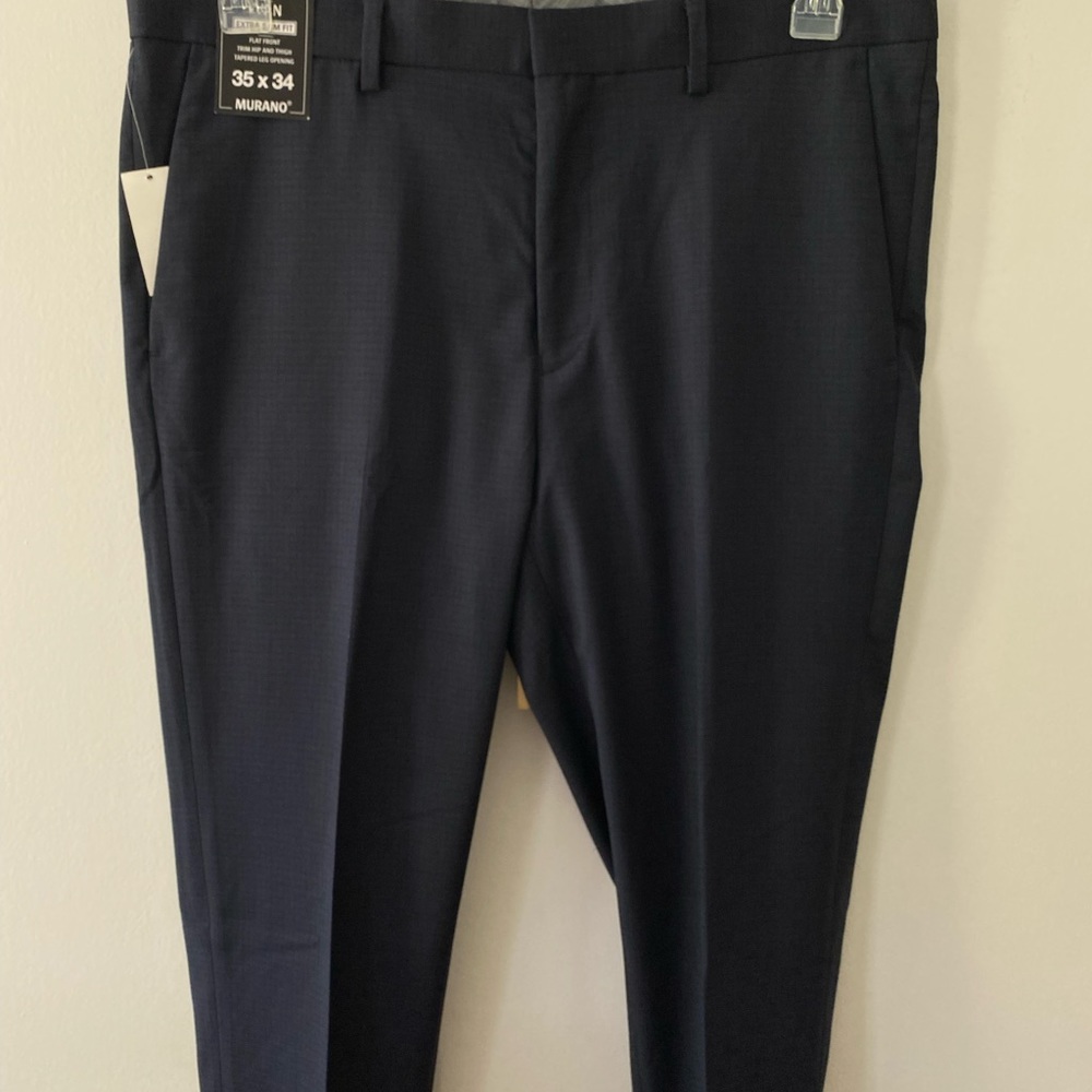 Evan Extra Slim Flat Front, Trim Hip & Thigh. Tapered Leg Opening.35 x 34 Murano
